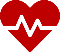 Heart with ECG line illustration